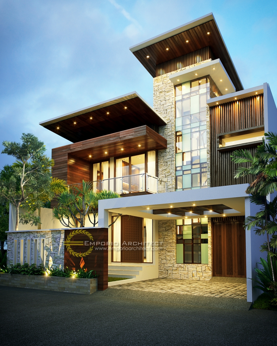 31 Desain teras rumah atap datar