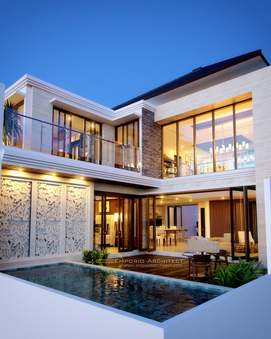 Desain Rumah Mewah 1 dan 2 Lantai Style Villa Bali Modern di Jakarta ...