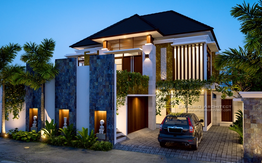 Desain Rumah Mewah Style Villa Bali Modern di Jakarta Jasa ...