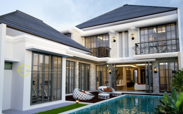 desain rumah mewah style klasik dan mediteran tropis di