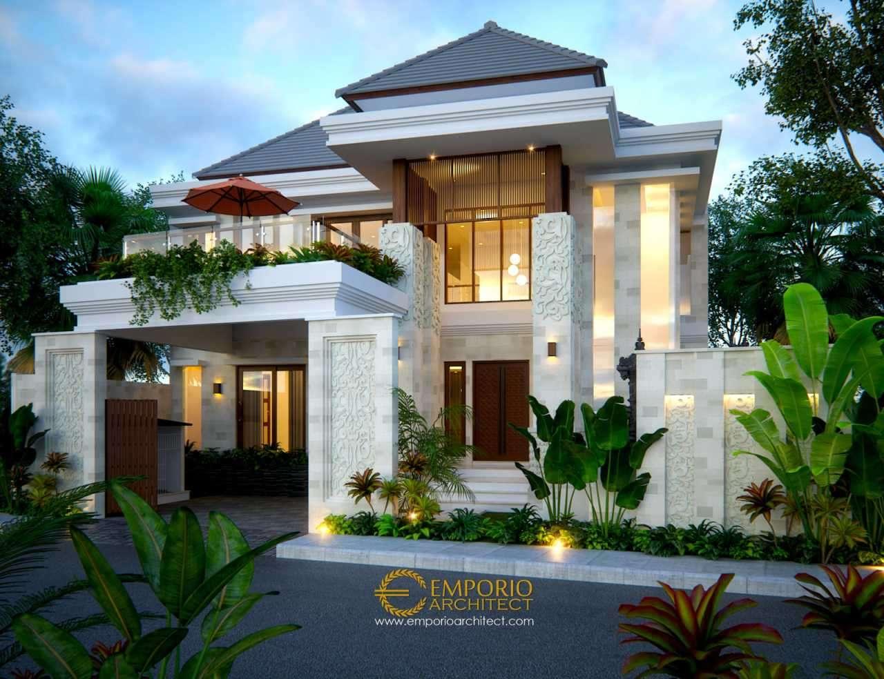 Desain Rumah Tinggal Villa Bali Tropis di Bali 2