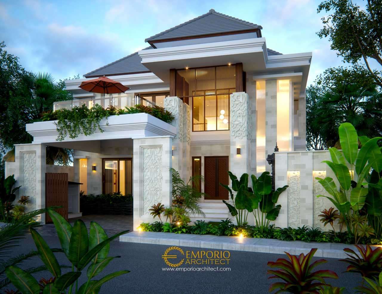 Desain Rumah Tinggal Terbaik Style Villa Bali Tropis Di Bali 2