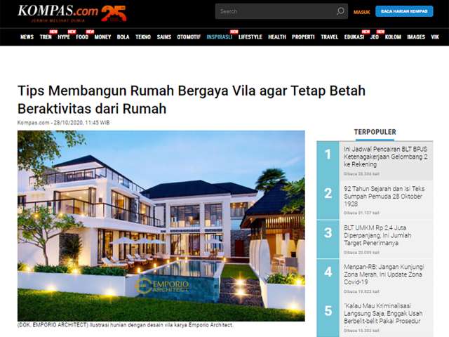 Ulasan Media KOMPAS.com - Tips Membangun Rumah Bergaya Vila agar Tetap Betah Beraktivitas dari Rumah Ulasan Media KOMPAS.com - Tips Membangun Rumah Bergaya Vila agar Tetap Betah Beraktivitas dari Rumah