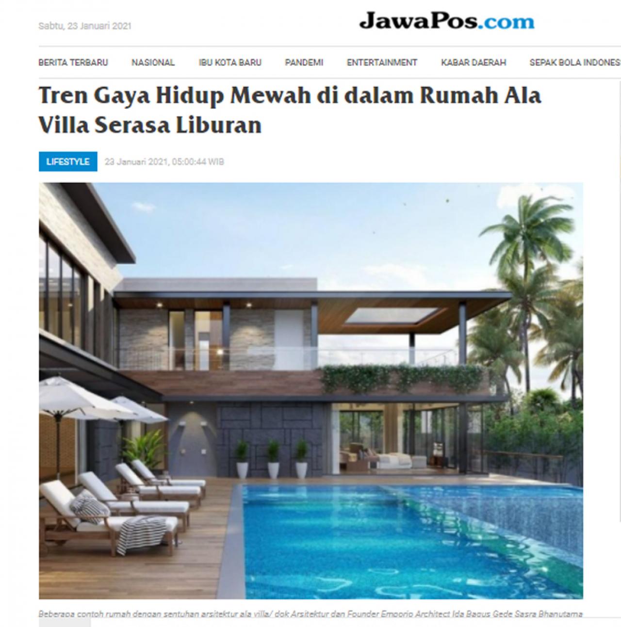 Ulasan Media JawaPos.com - Tren Gaya Hidup Mewah di dalam Rumah Ala Villa Serasa Liburan Ulasan Media JawaPos.com - Tren Gaya Hidup Mewah di dalam Rumah Ala Villa Serasa Liburan