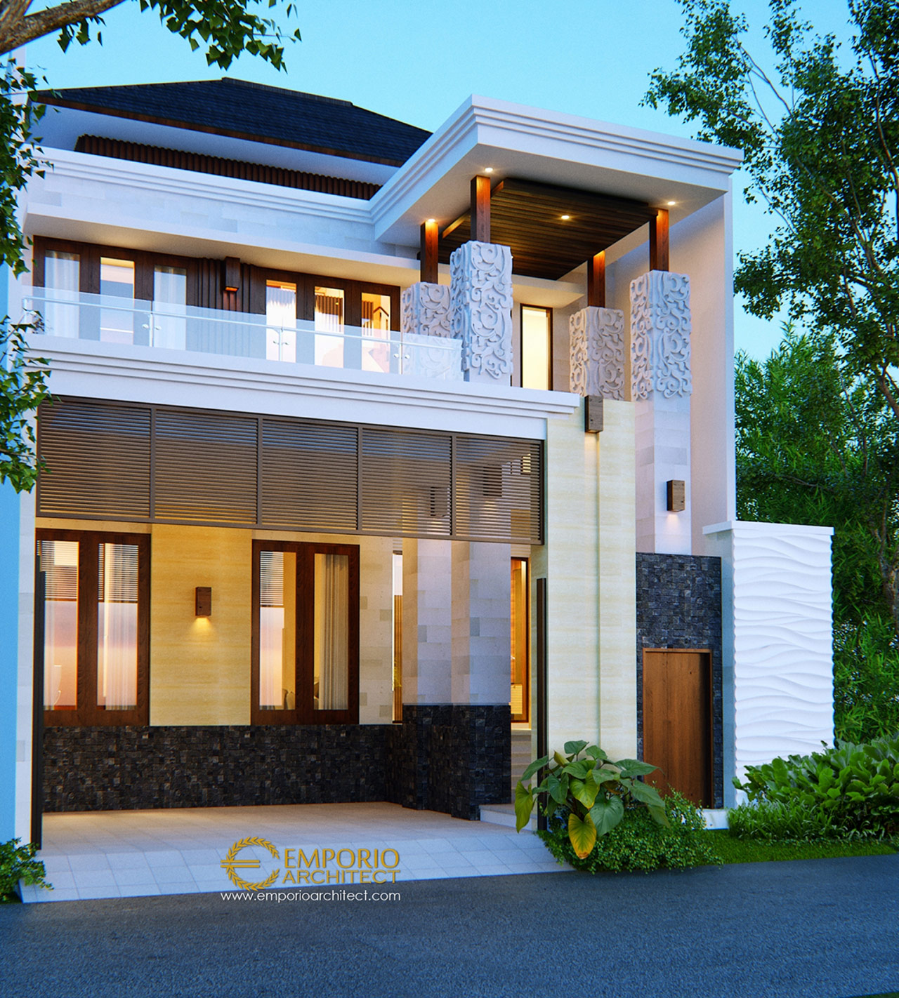 10 Desain Rumah 2 Dan 3 Lantai Terbaik Style Villa Bali ...