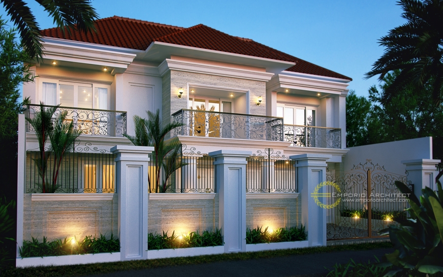 10 Desain Rumah Classic Tropis 2 Lantai Terbaik Pilihan 