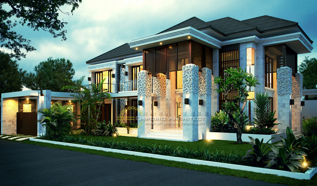 10 Desain Rumah  Style  Villa Bali  Tropis Terbaik Pilihan 