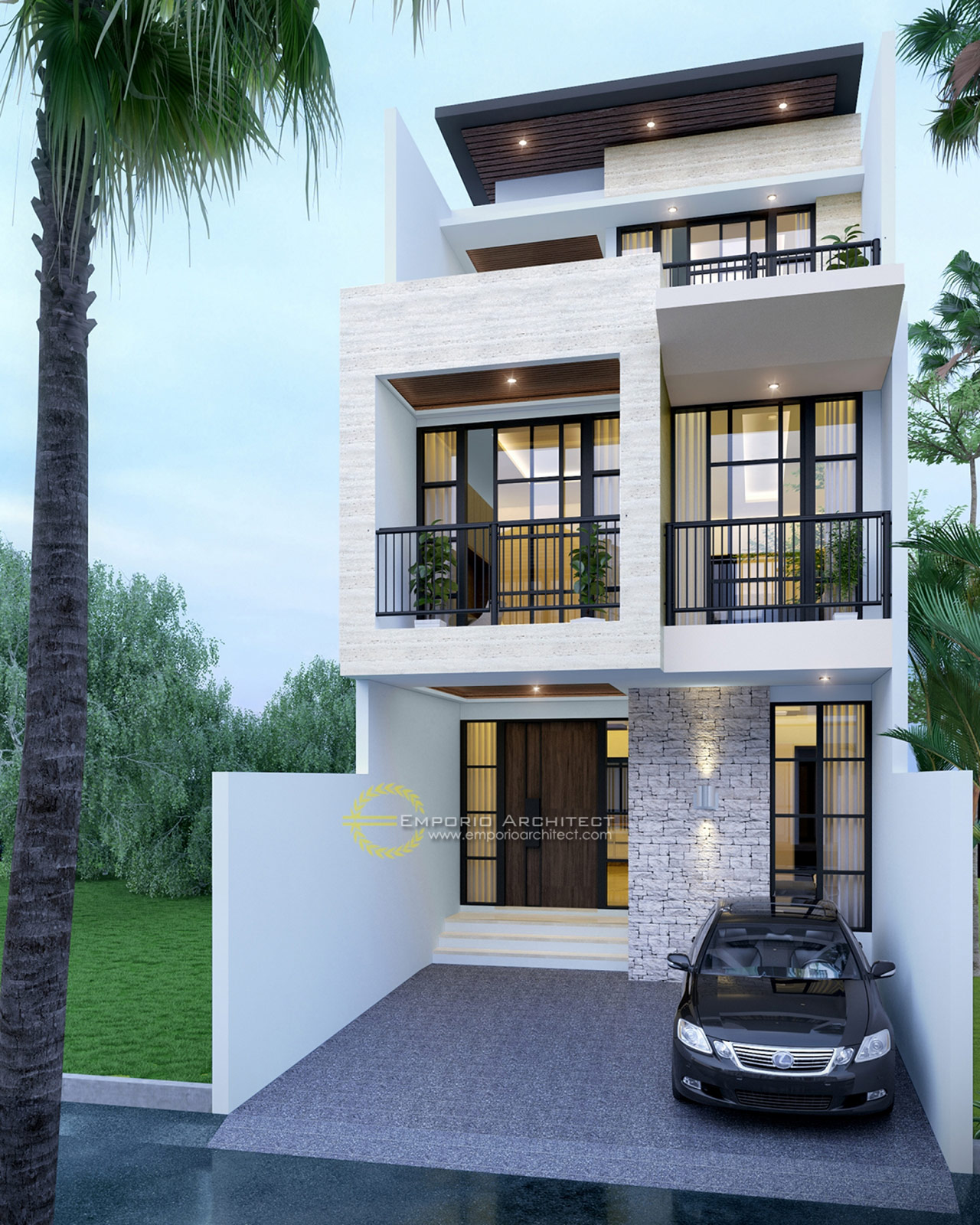 5 Desain Rumah  Style Modern Tropis Terbaik Dengan Lebar  