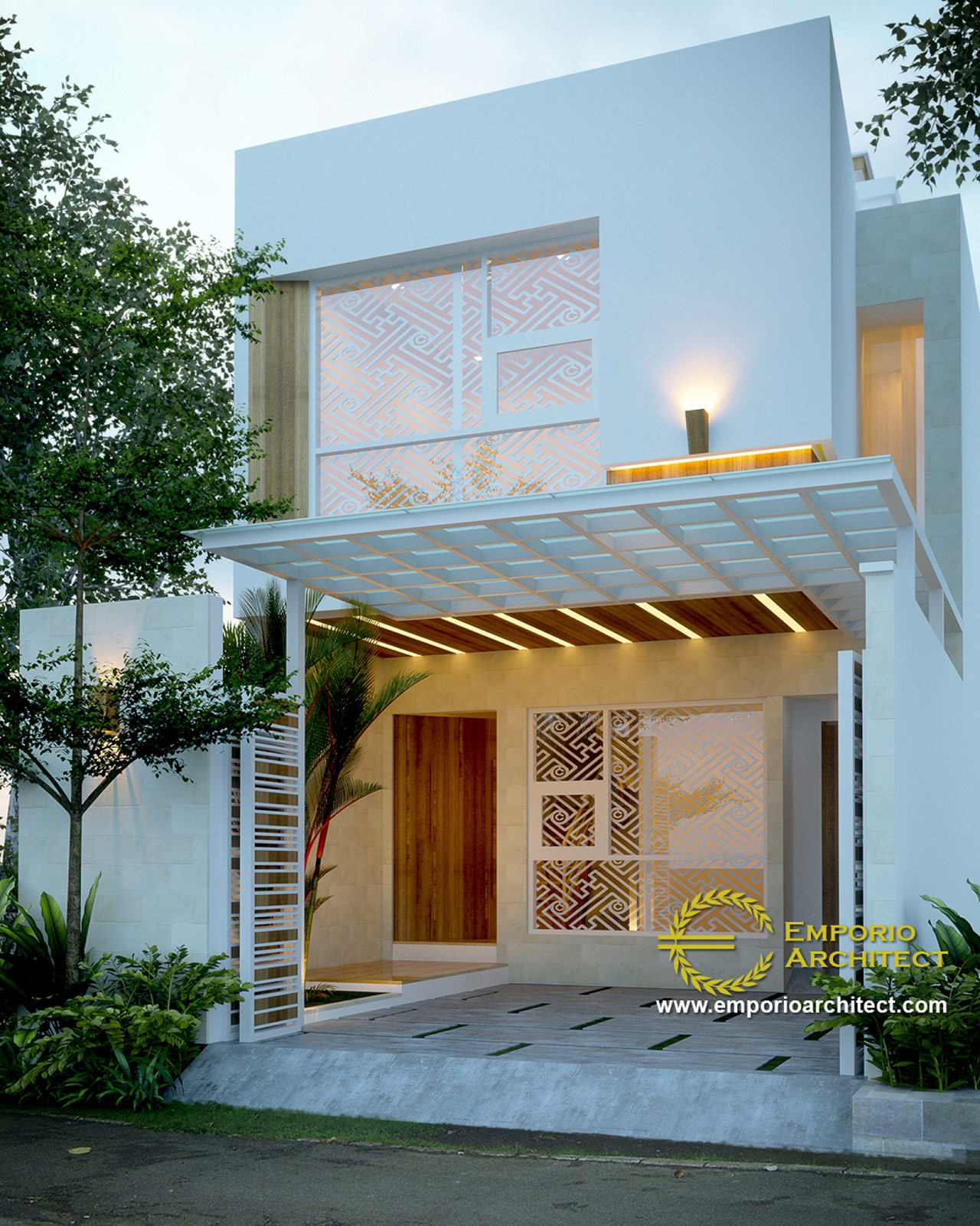  5  Desain  Rumah  Style Modern Tropis Terbaik Dengan Lebar  