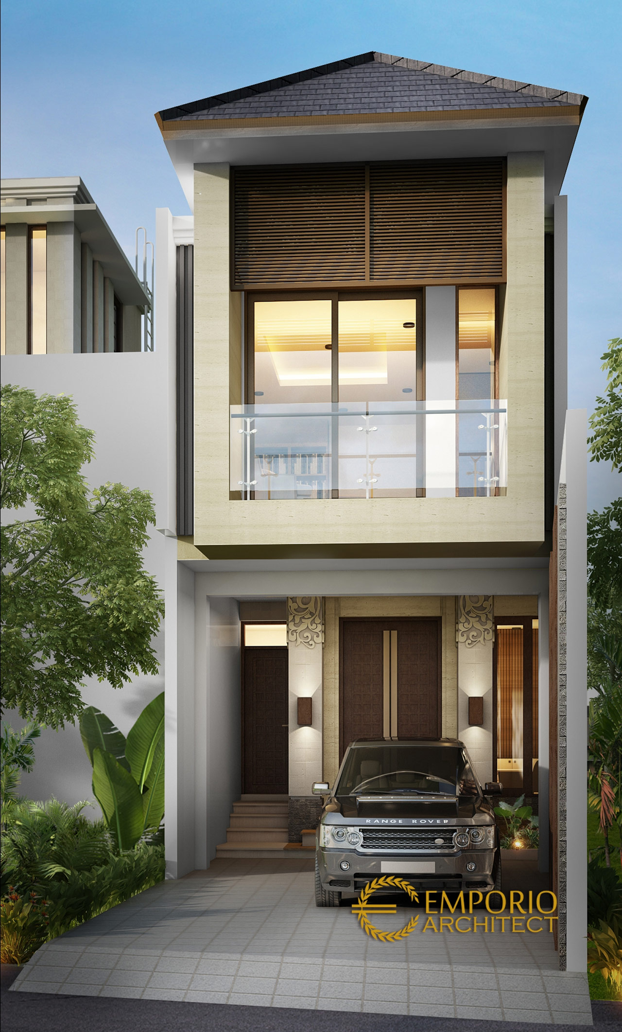  5  Desain  Rumah  Style Modern Tropis Terbaik Dengan Lebar  