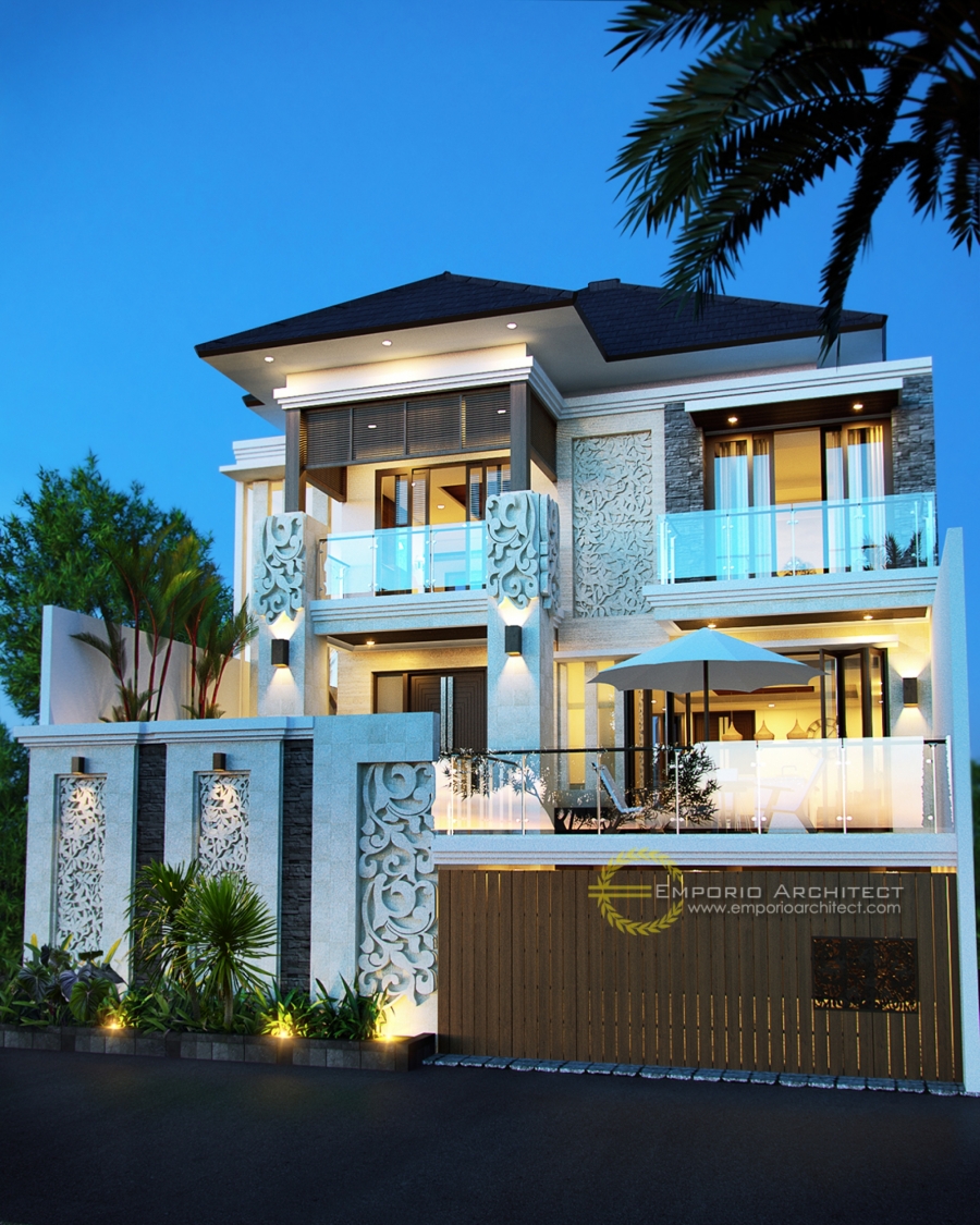 Desain Rumah Mewah 1 dan 2 Lantai Style Villa Bali Modern di Jakarta ...