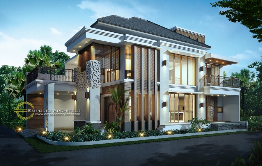 Desain Rumah Mewah 1 dan 2 Lantai Style Villa Bali Modern ...