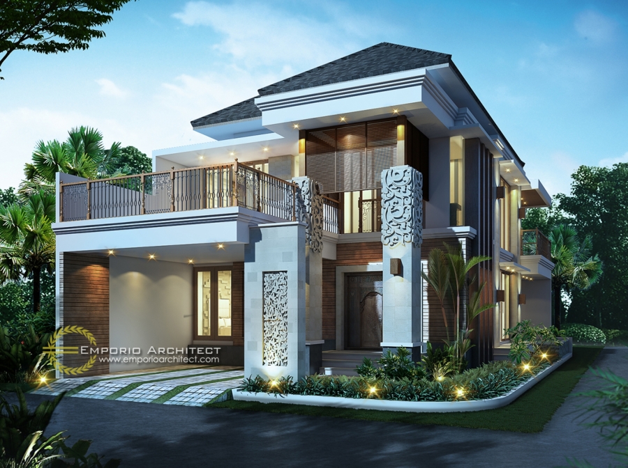 Desain Rumah Mewah 1 dan 2 Lantai Style Villa Bali Modern di Jakarta