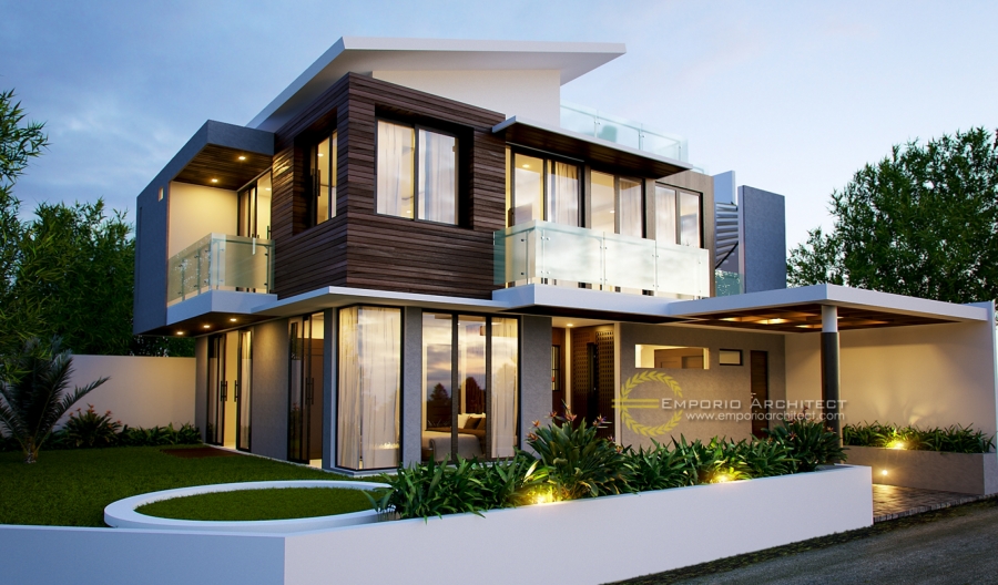 Desain Rumah Mewah Dan Unik Style Modern Tropis Di Jakarta