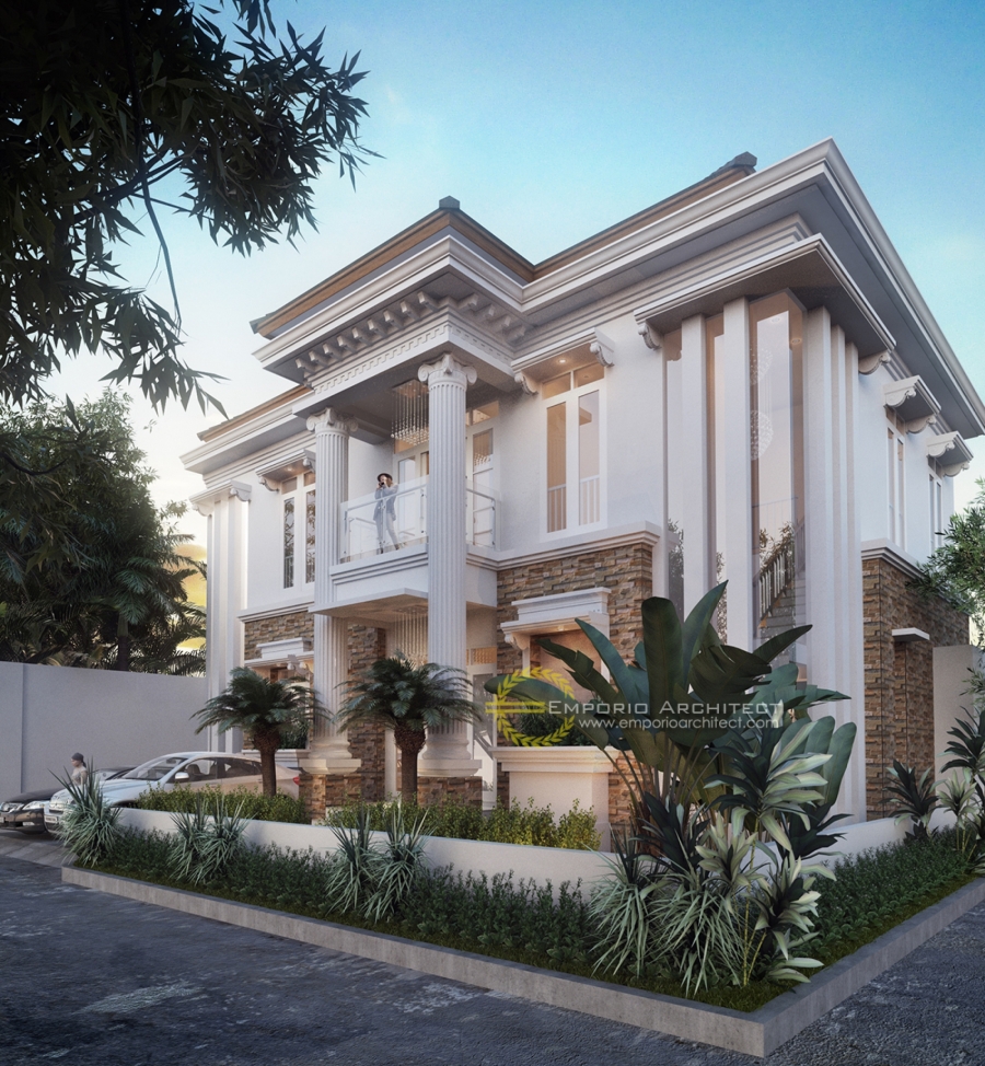 Desain Rumah Mewah Dengan Style Klasik Tropis Di Jakarta