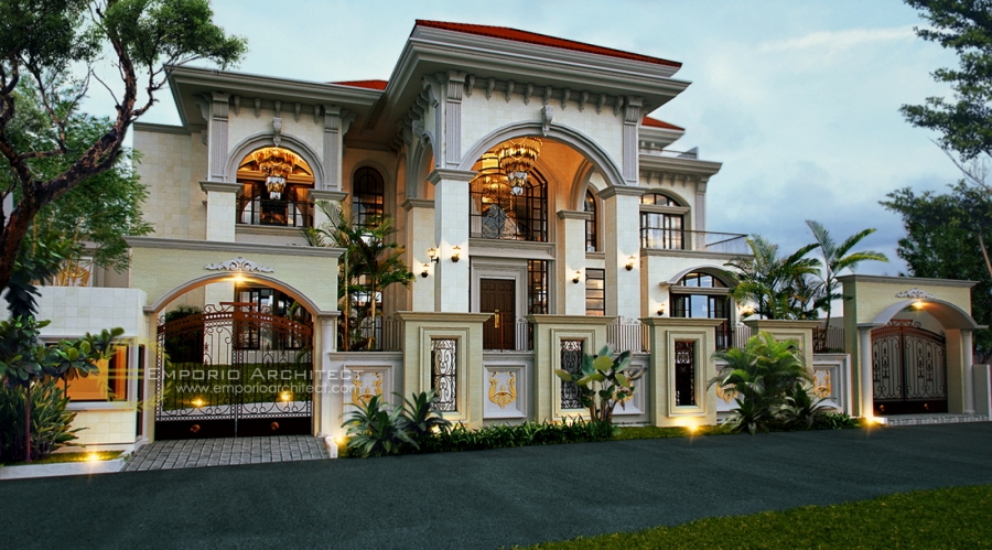 Desain Rumah Mewah Style Mediteran Tropis di Jakarta