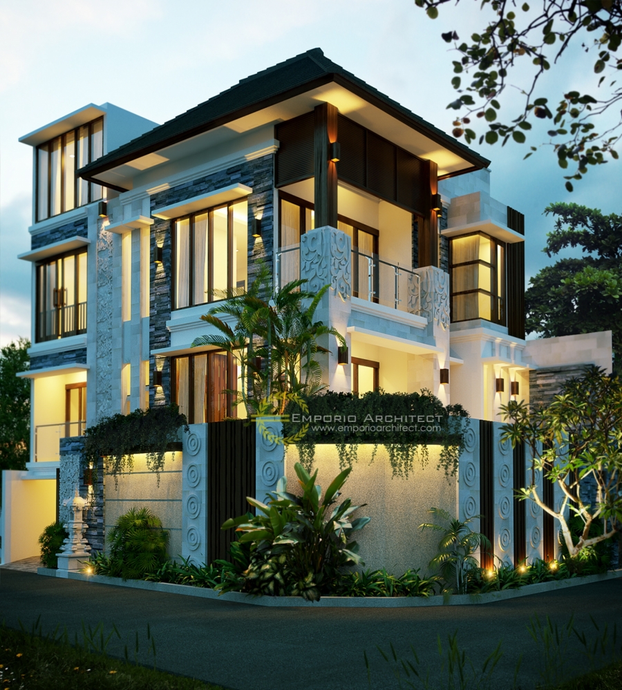 Desain Rumah  Style  Villa Bali  Tropis Yang Mewah Dan Unik 