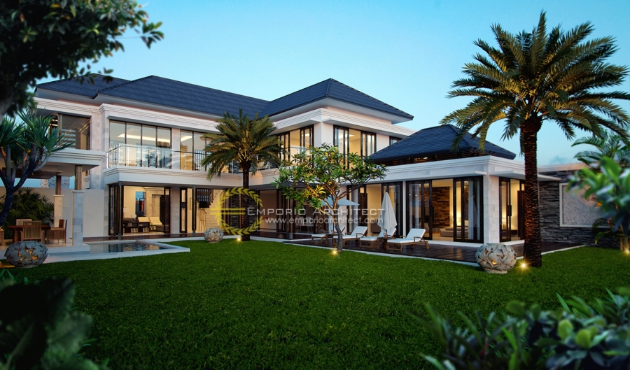 Jasa Arsitek Desain Rumah  Mewah  Style Villa Bali Tropis Di Jakarta 