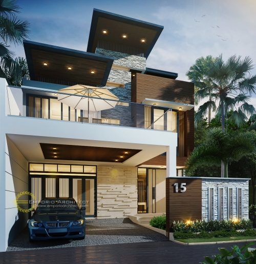 10 Desain Rumah Modern 3 Lantai Terbaik Pilihan Emporio Architect 8