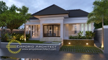 Desain Rumah 1 Lantai Style Villa Bali Tropis 1
