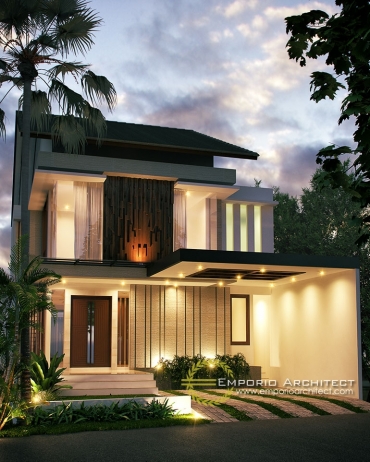  Desain  Rumah  2  Lantai  Style Modern Tropis Jasa Arsitek