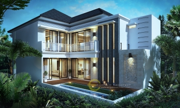 Desain Rumah 1 dan 2 Lantai Villa Bali Modern di Jakarta 11