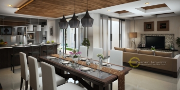 Desain Rumah 1 dan 2 Lantai Villa Bali Modern di Jakarta 10