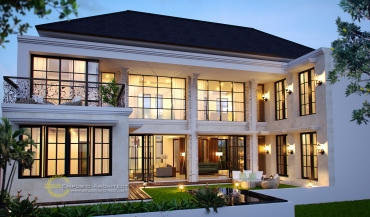 Desain Rumah Mewah 2 Lantai Style Classic Tropis di Jakarta 5