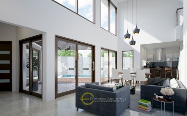 Desain Rumah Mewah dengan Atap Unik di Jakarta 9