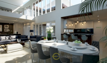 Desain Rumah Mewah dengan Atap Unik di Jakarta 6