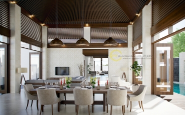 Desain Rumah Mewah Elegan Lantai 1 di Jakarta 3