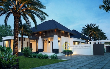Desain Rumah Mewah Elegan Lantai 1 di Jakarta
