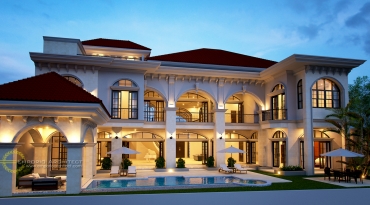 Desain Rumah Mewah Style Mediteran Tropis di Jakarta 2