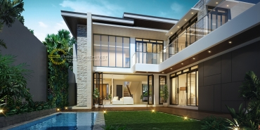 Desain Rumah Mewah Modern Tropis 2 Lantai di Jakarta 4