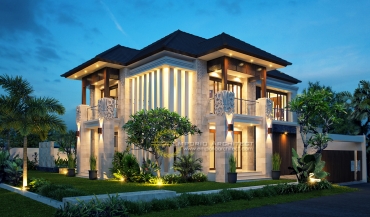 Desain Rumah Villa Bali Tropis Mewah dan Unik di Jakarta