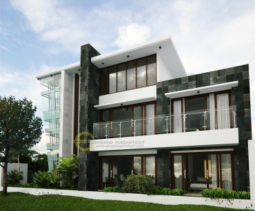 Desain Rumah Unik Style Modern Tropis Karya Emporio Architect 6