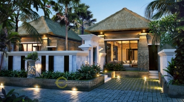 Desain Villa Mewah Style Bali Modern di Bali