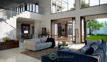 Jasa Arsitek Desain Rumah Mewah Villa Bali Tropis di Jakarta 2