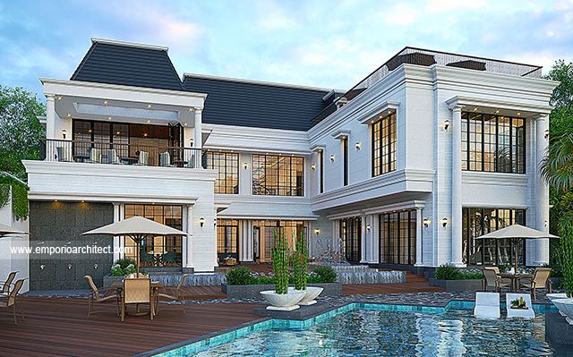 Mr. AD 1699 Classic Grand Marina Club House 3 Floors Design - Makassar