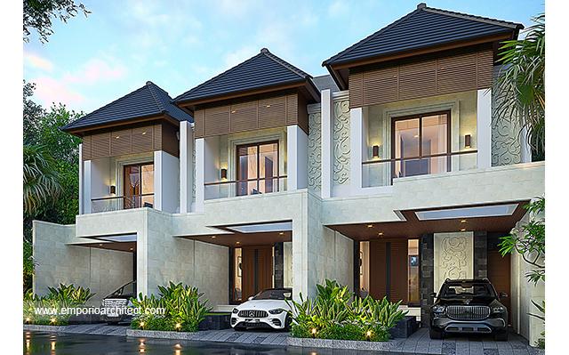 Desain Perumahan Style Villa Bali 2.5 Lantai Ibu MRN 1563 di  Depok