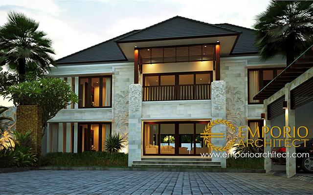 Desain Rumah Villa Bali 2 Lantai Type 570 di  Sempidi, Badung, Bali