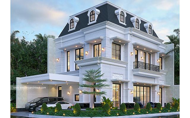 Mr. RKV 1453 Mediterranean Classic House 2.5 Floors Design - Tangerang
