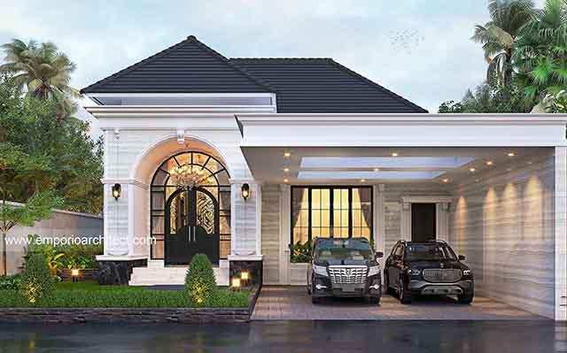 Desain Rumah Klasik 1 Lantai Ibu Jannah di  Kalimantan Selatan