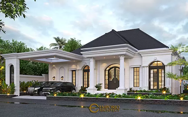 Desain Rumah Klasik 1 Lantai Ibu Ayu di  Palangka Raya, Kalimantan Tengah