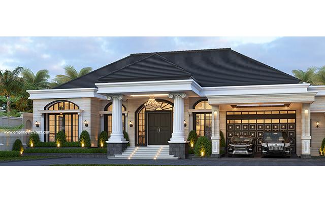 Desain Rumah Klasik 1 Lantai Bapak BBG di  Yogyakarta
