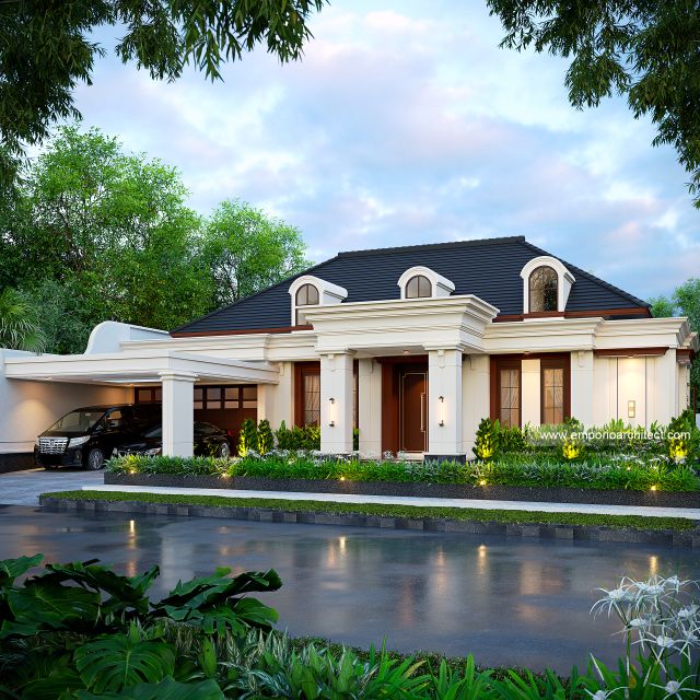 Mr. HD Classic House 1 Floor Design - Sleman