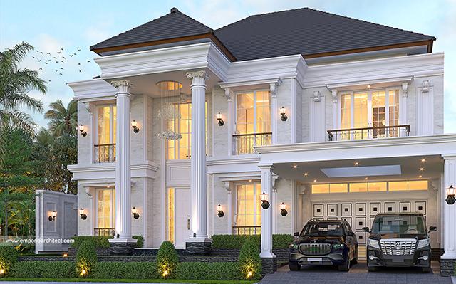 Desain Rumah Klasik 2 Lantai Bapak JMR 1336 di  Samarinda