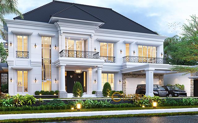 Desain Rumah Klasik 2 Lantai Bapak Axcel di  Palangka Raya, Kalimantan Tengah