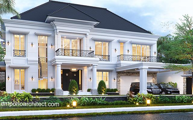 Desain Rumah Klasik 2 Lantai Bapak ACL 1121 di  Palangka Raya, Kalimantan Tengah
