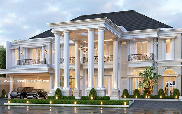 Desain Rumah Klasik 2 Lantai Mr. A di  Jawa Barat